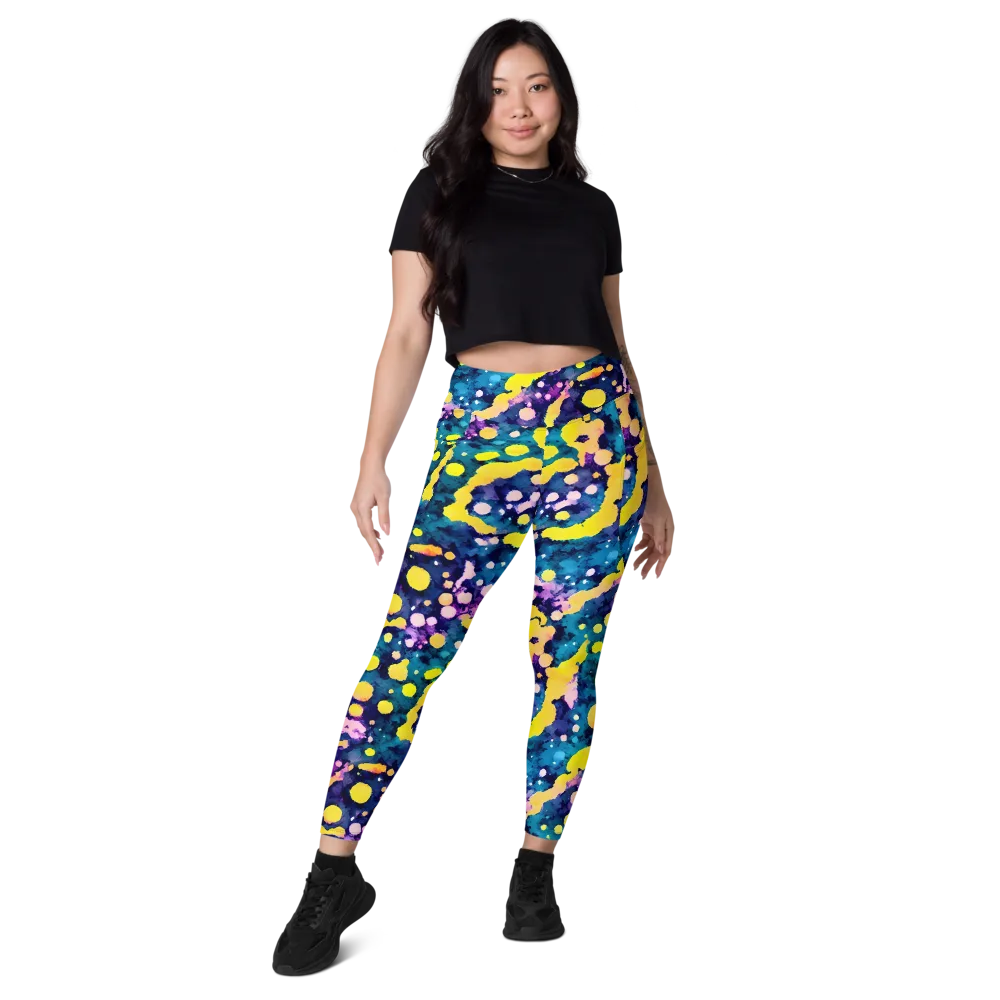Ink Galaxy on Leggings with Pockets — Front
