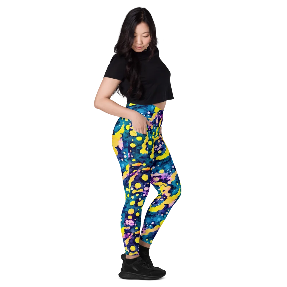 Ink Galaxy on Leggings with Pockets — Right