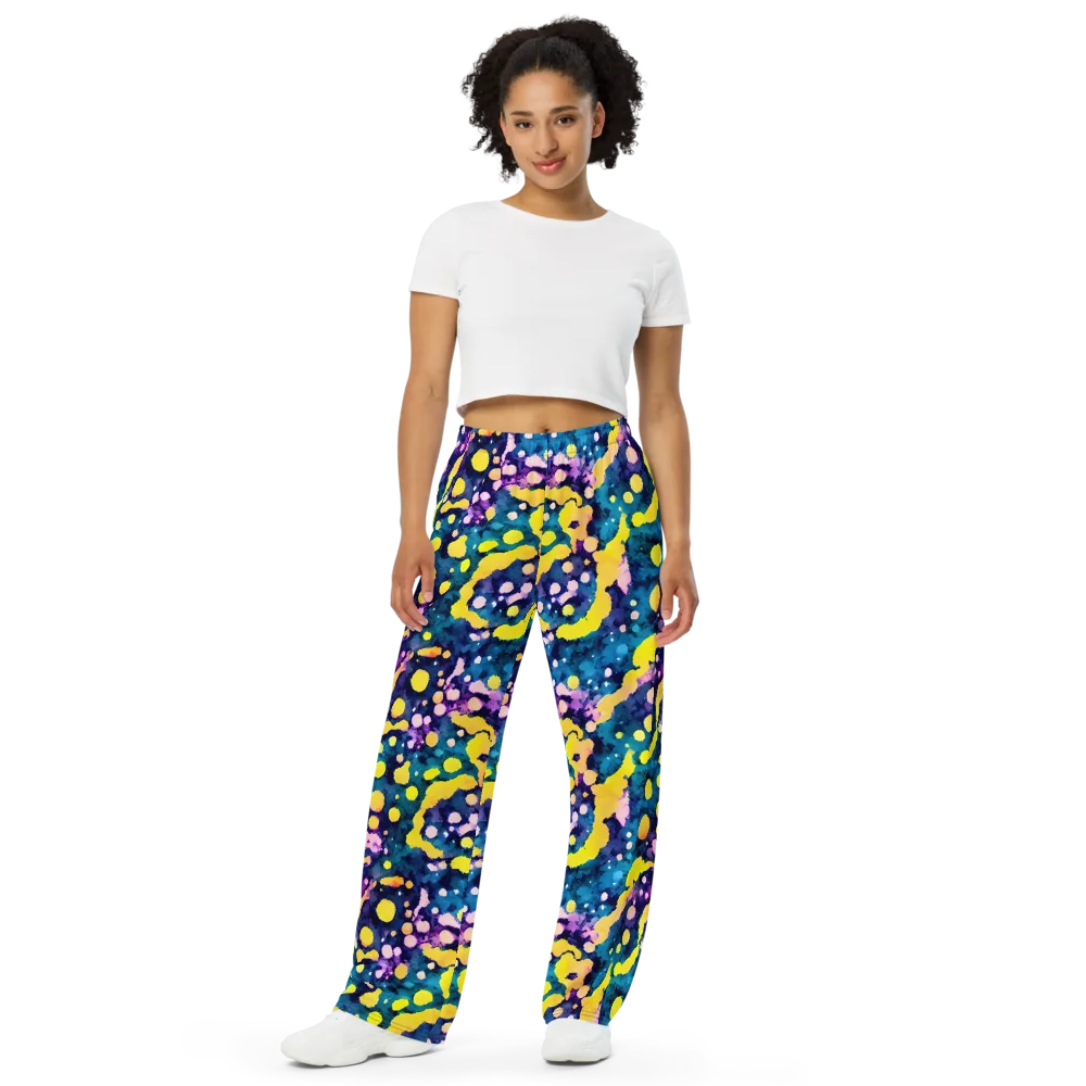 Ink Galaxy on Wide-Leg Pants — Front
