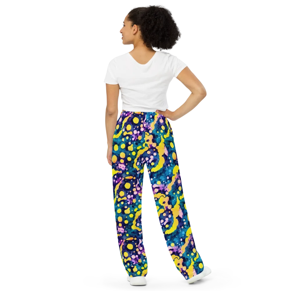 Ink Galaxy on Wide-Leg Pants — Back