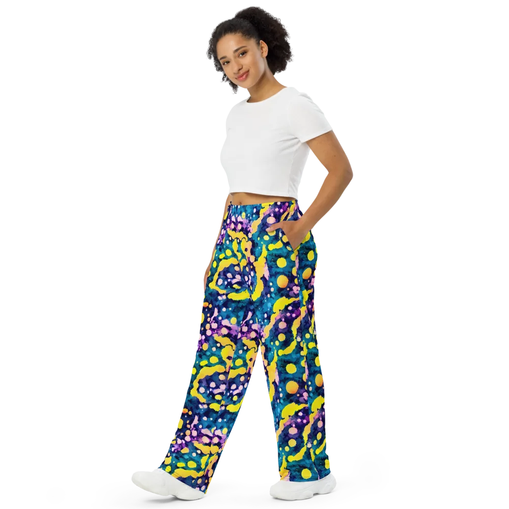 Ink Galaxy on Wide-Leg Pants — Left Front