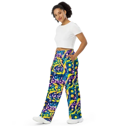 Ink Galaxy on a Wide-Leg Pants