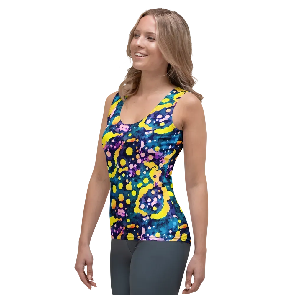 Ink Galaxy on Women's Tank Top — Left Front
