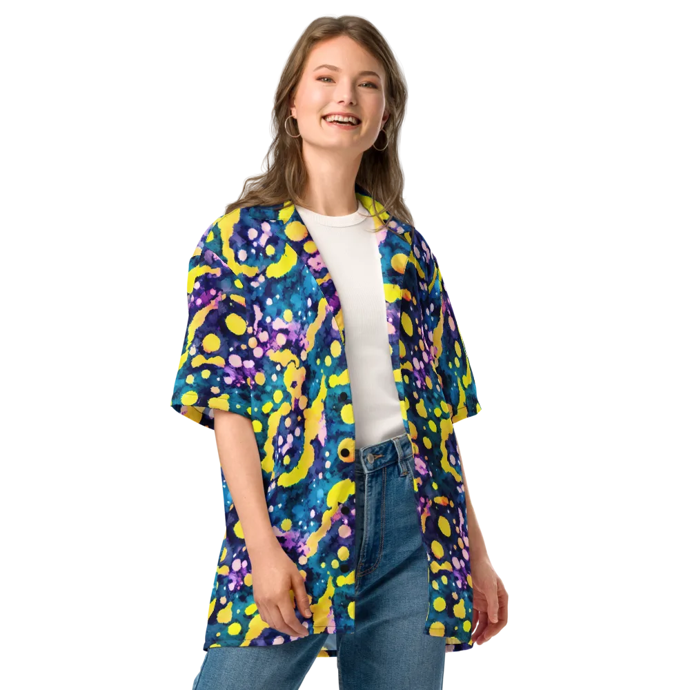Ink Galaxy on Button Shirt — Front