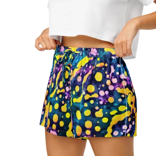 Ink Galaxy on a Women's Pajama Shorts