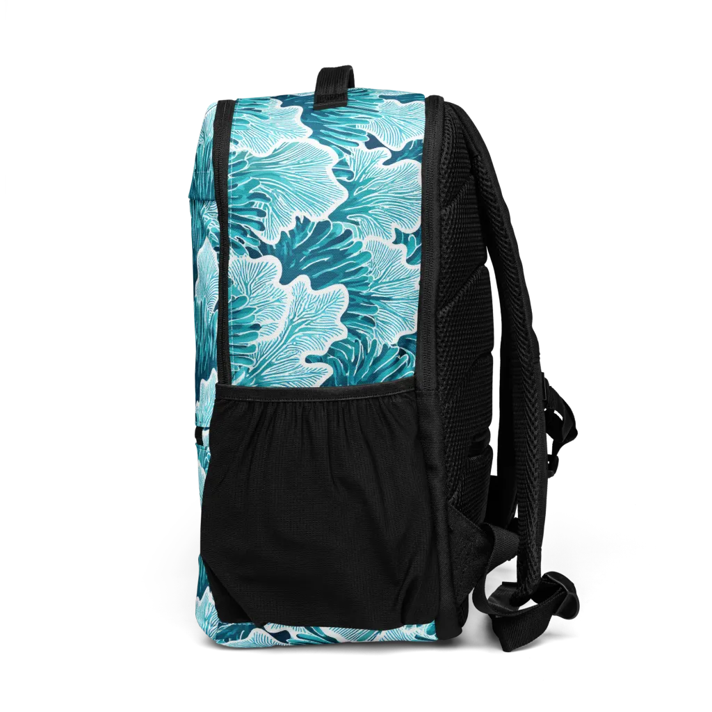 Azure Coral on Utility Backpack — Left