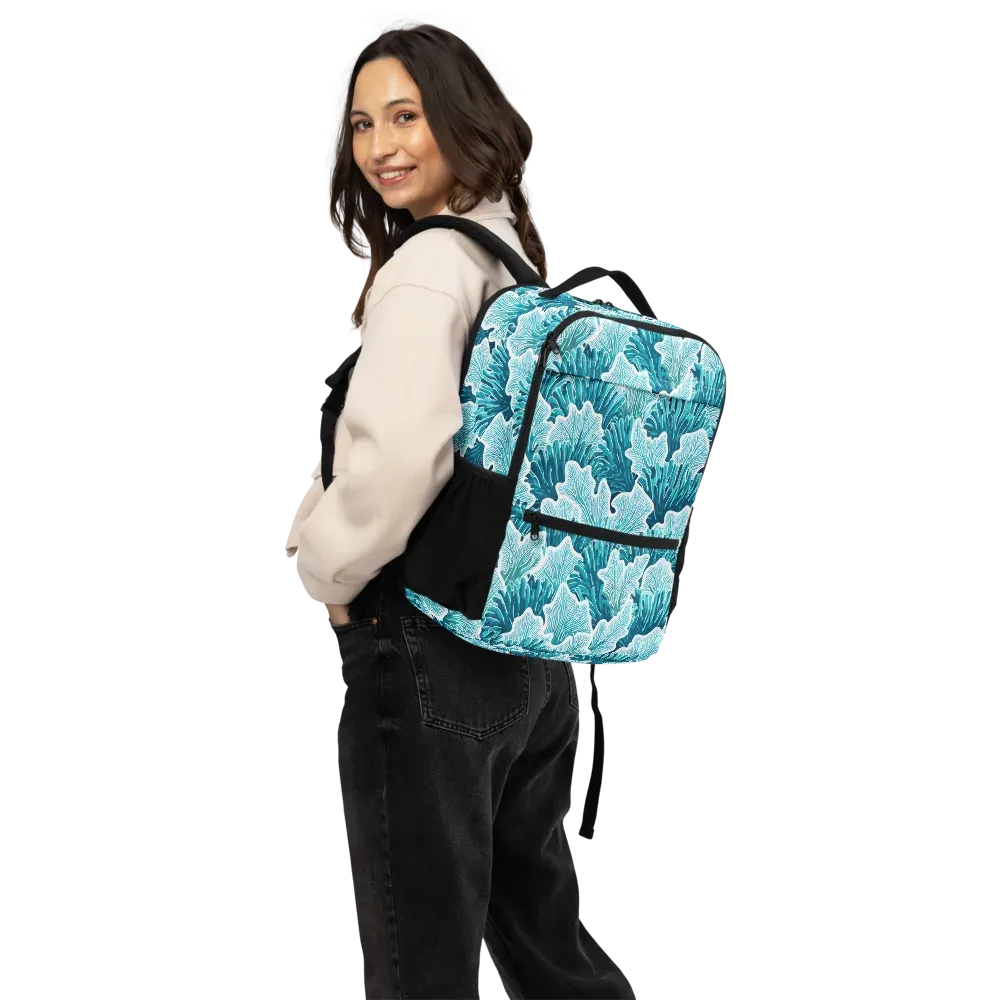 Azure Coral on Utility Backpack — Back