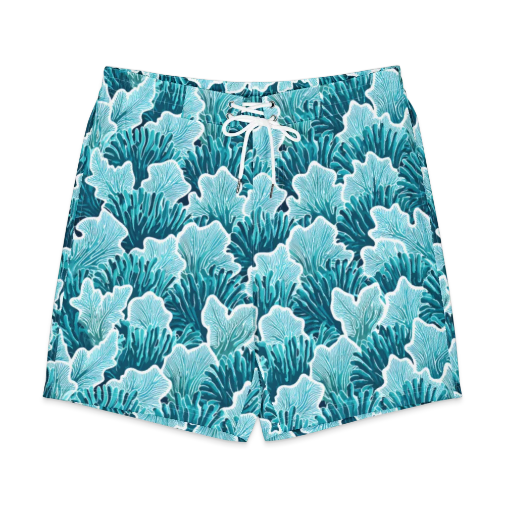 Azure Coral on Men's Board Shorts — Front