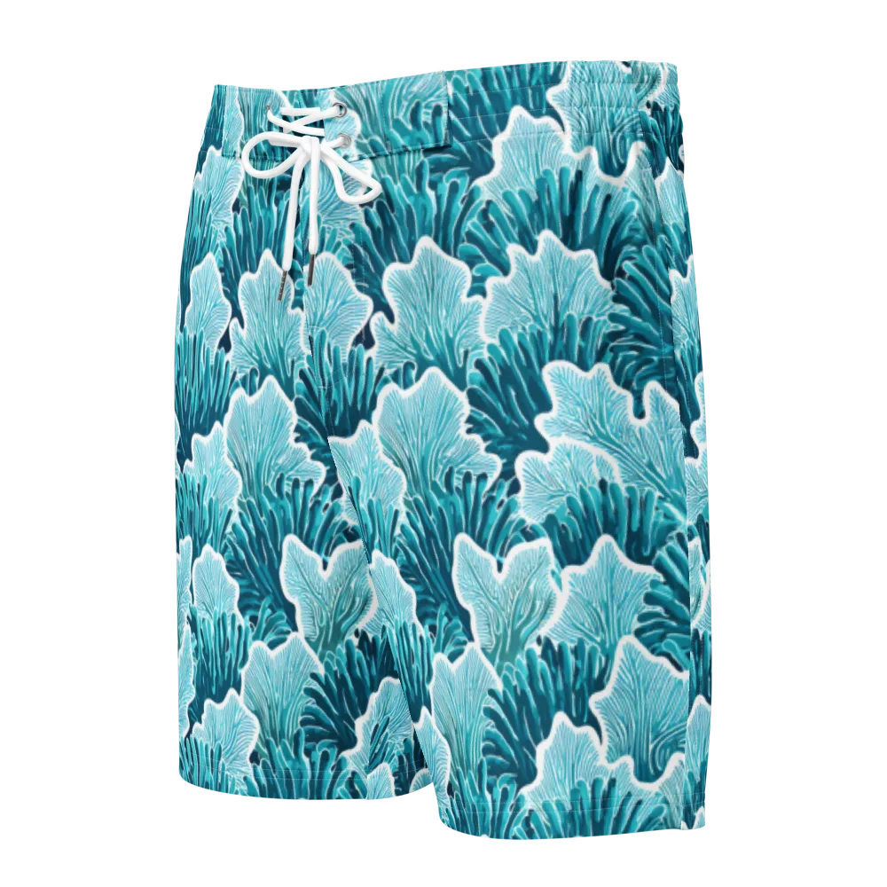 Azure Coral on Men's Board Shorts — Front