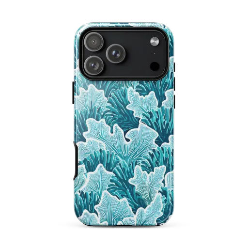 Azure Coral on a Tough Case for iPhone®