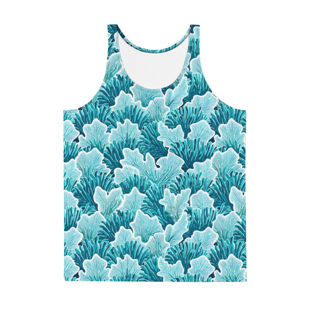 Azure Coral on Men's Tank Top — Front