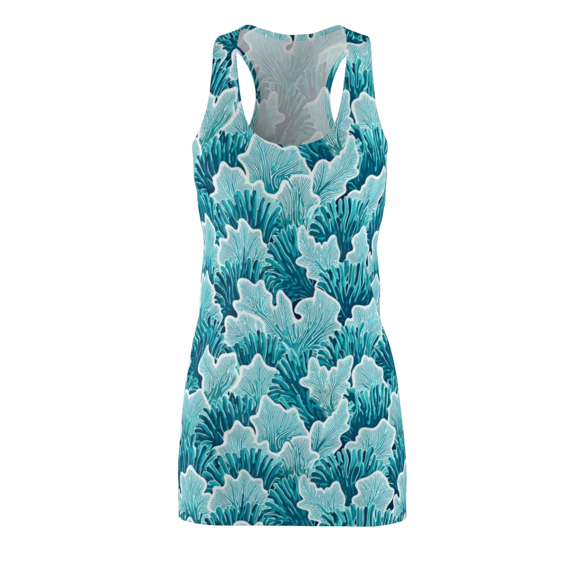 Azure Coral on Racerback Dress — Front