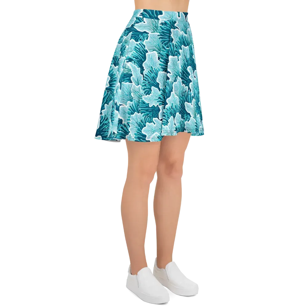 Azure Coral on Skater Skirt — Right