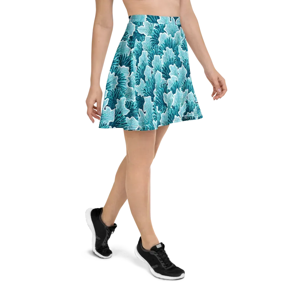 Azure Coral on Skater Skirt — Right