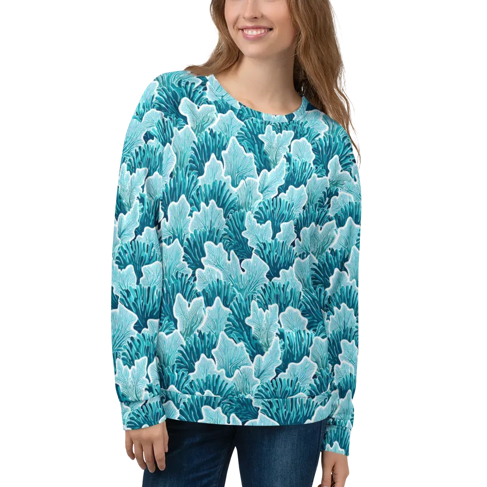 Azure Coral on Sweatshirt — Front
