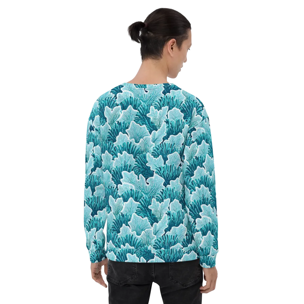 Azure Coral on Sweatshirt — Back