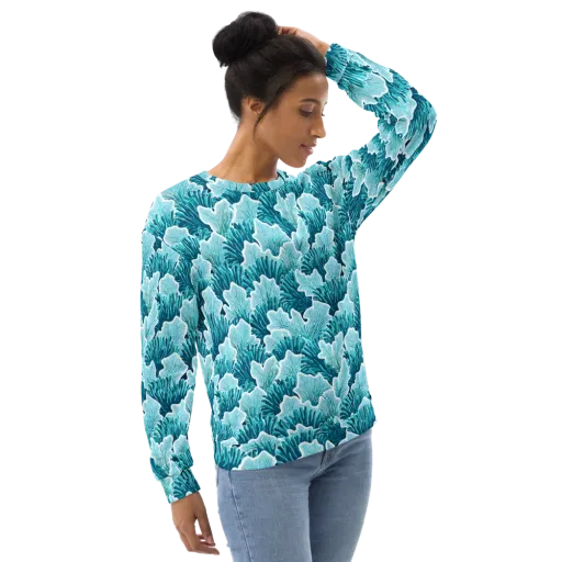 Azure Coral on a Sweatshirt