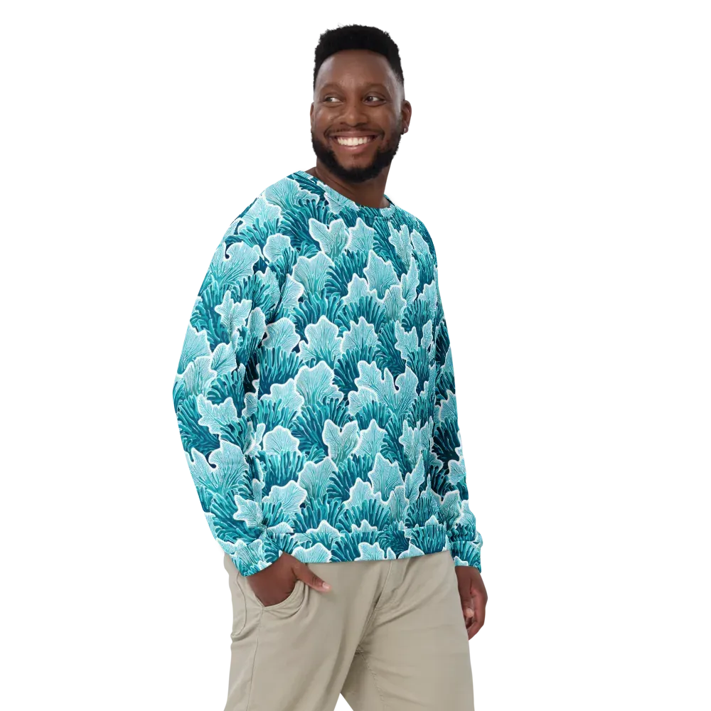 Azure Coral on Sweatshirt — Front