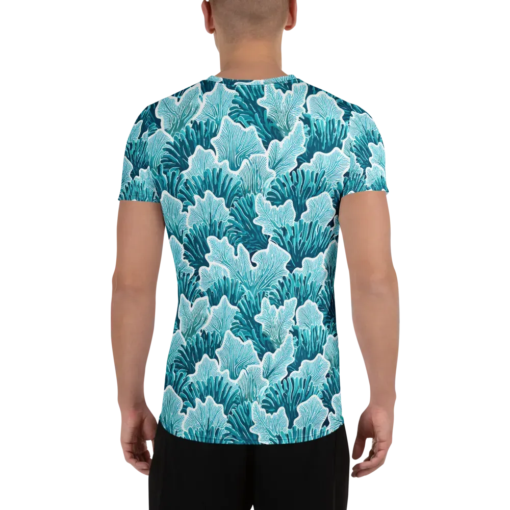 Azure Coral on Men's Athletic T-Shirt — Back