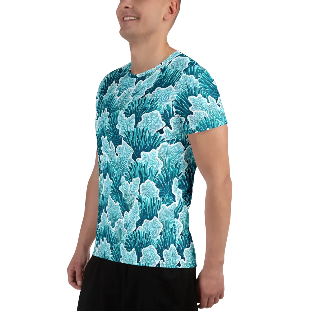 Azure Coral on Men's Athletic T-Shirt — Left