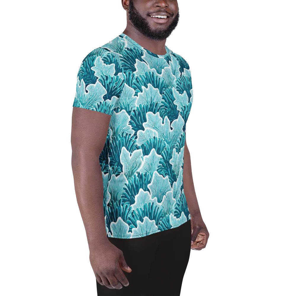 Azure Coral on Men's Athletic T-Shirt — Right