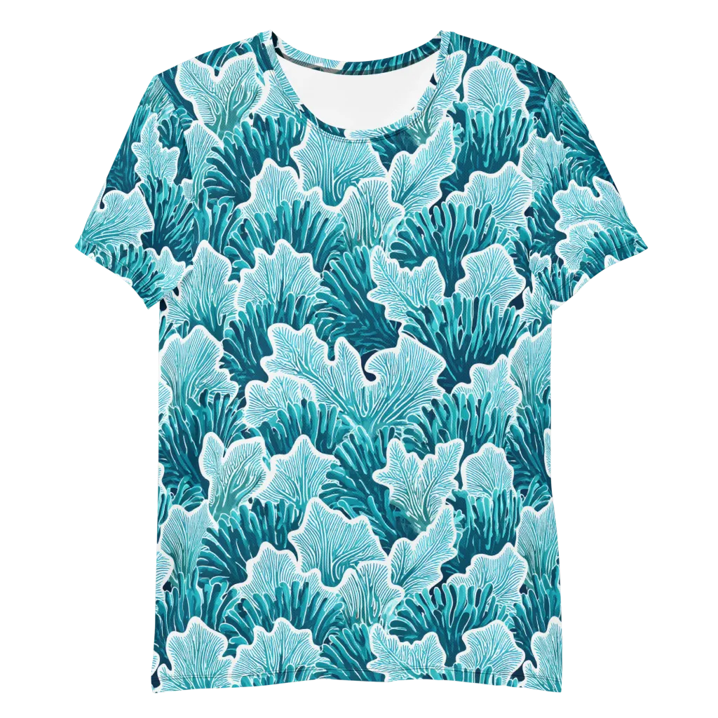 Azure Coral on Men's Athletic T-Shirt — Front