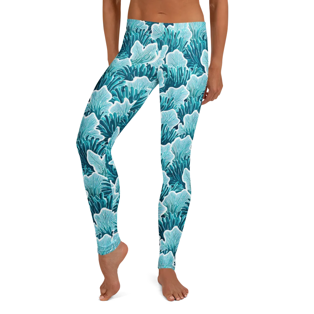 Azure Coral on Leggings — Front