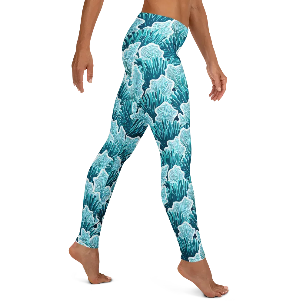 Azure Coral on Leggings — Right