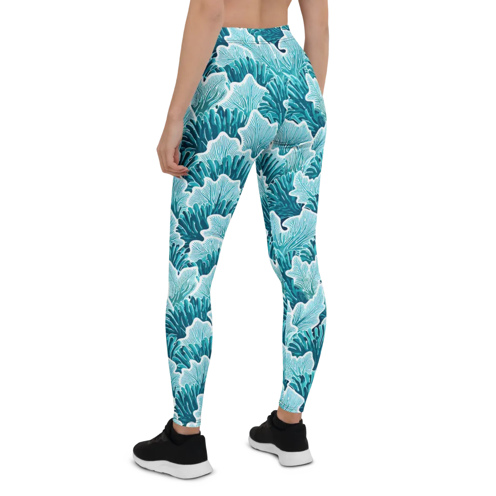 Azure Coral on Leggings — Back