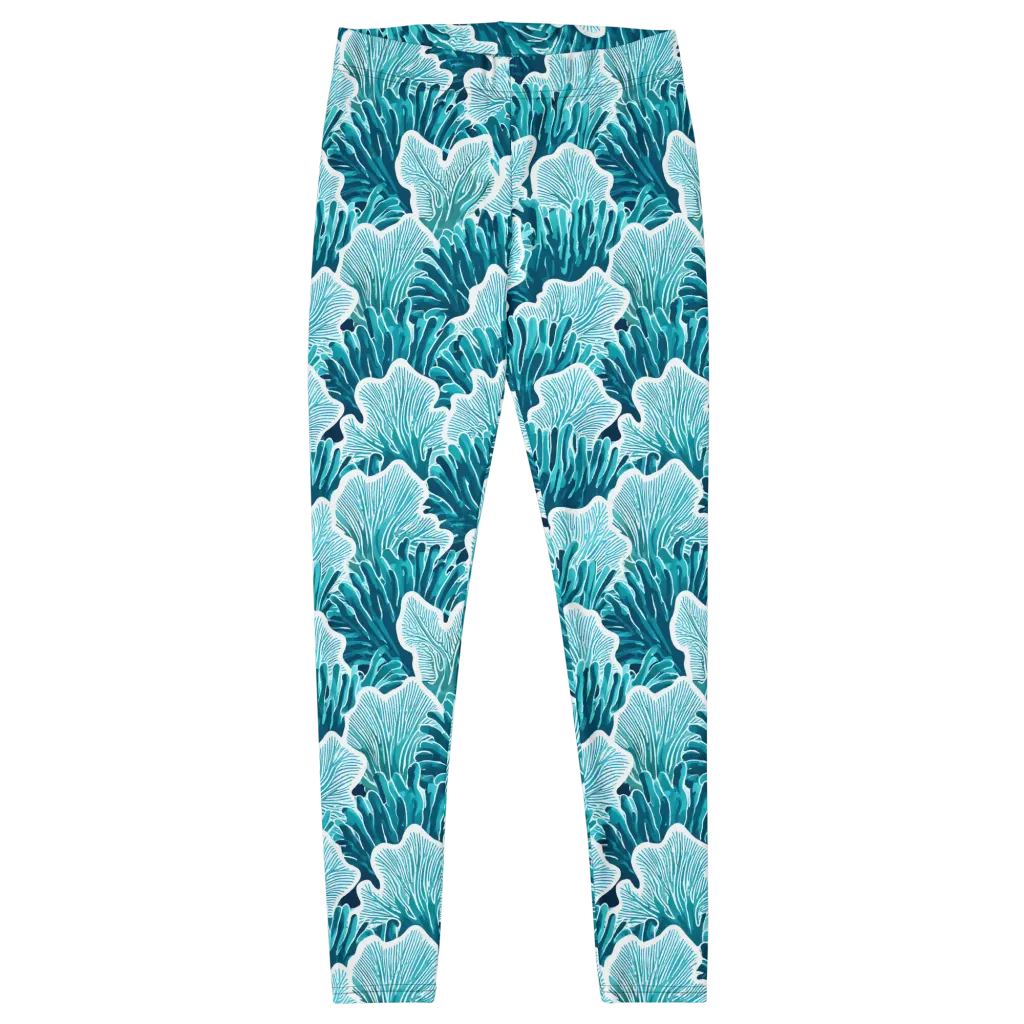 Azure Coral on Leggings — Front