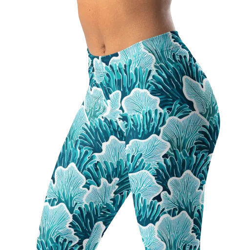 Azure Coral on a Leggings