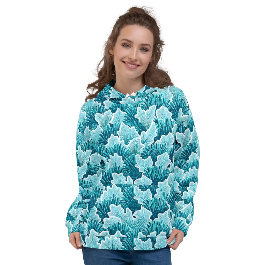 Azure Coral on Hoodie — Front
