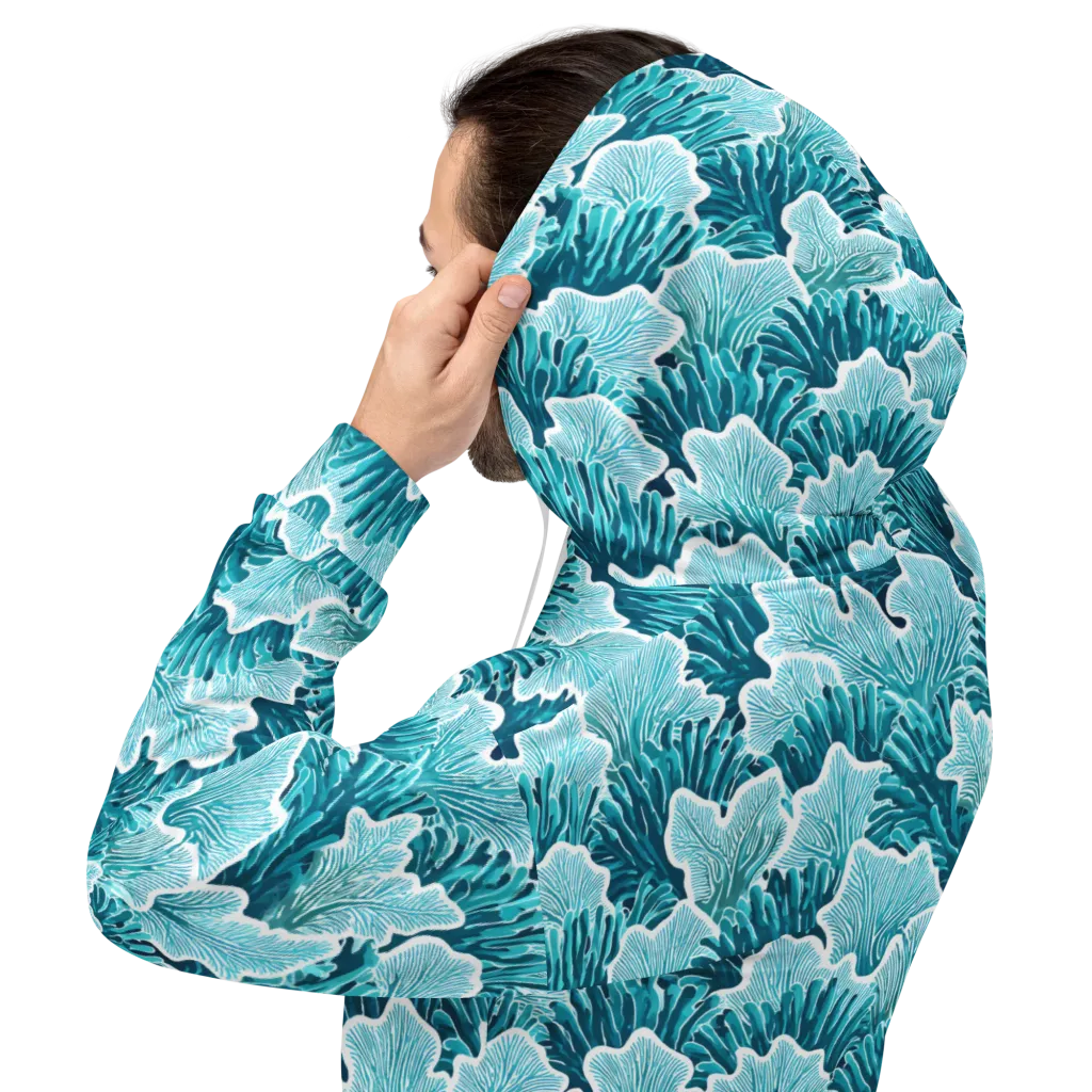 Azure Coral on Hoodie — Back
