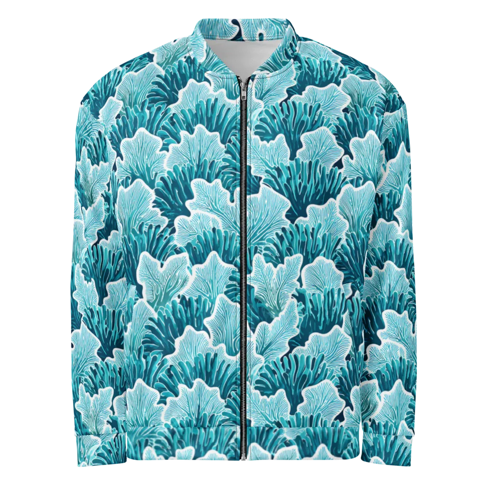Azure Coral on Bomber Jacket — Front