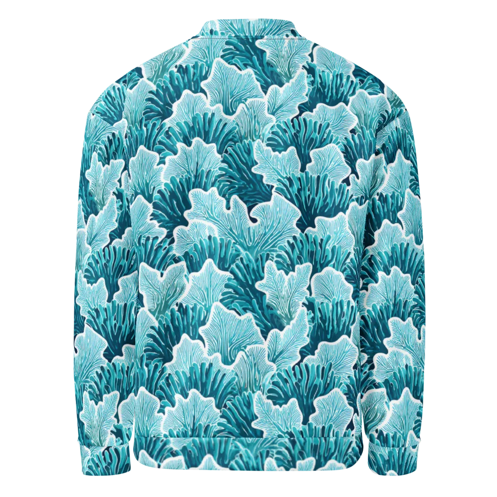 Azure Coral on Bomber Jacket — Back