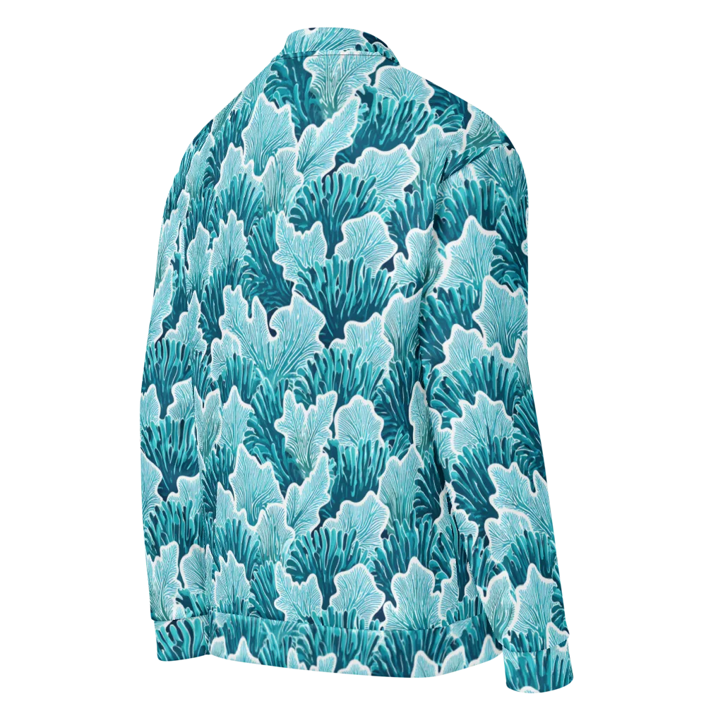 Azure Coral on Bomber Jacket — Right Back