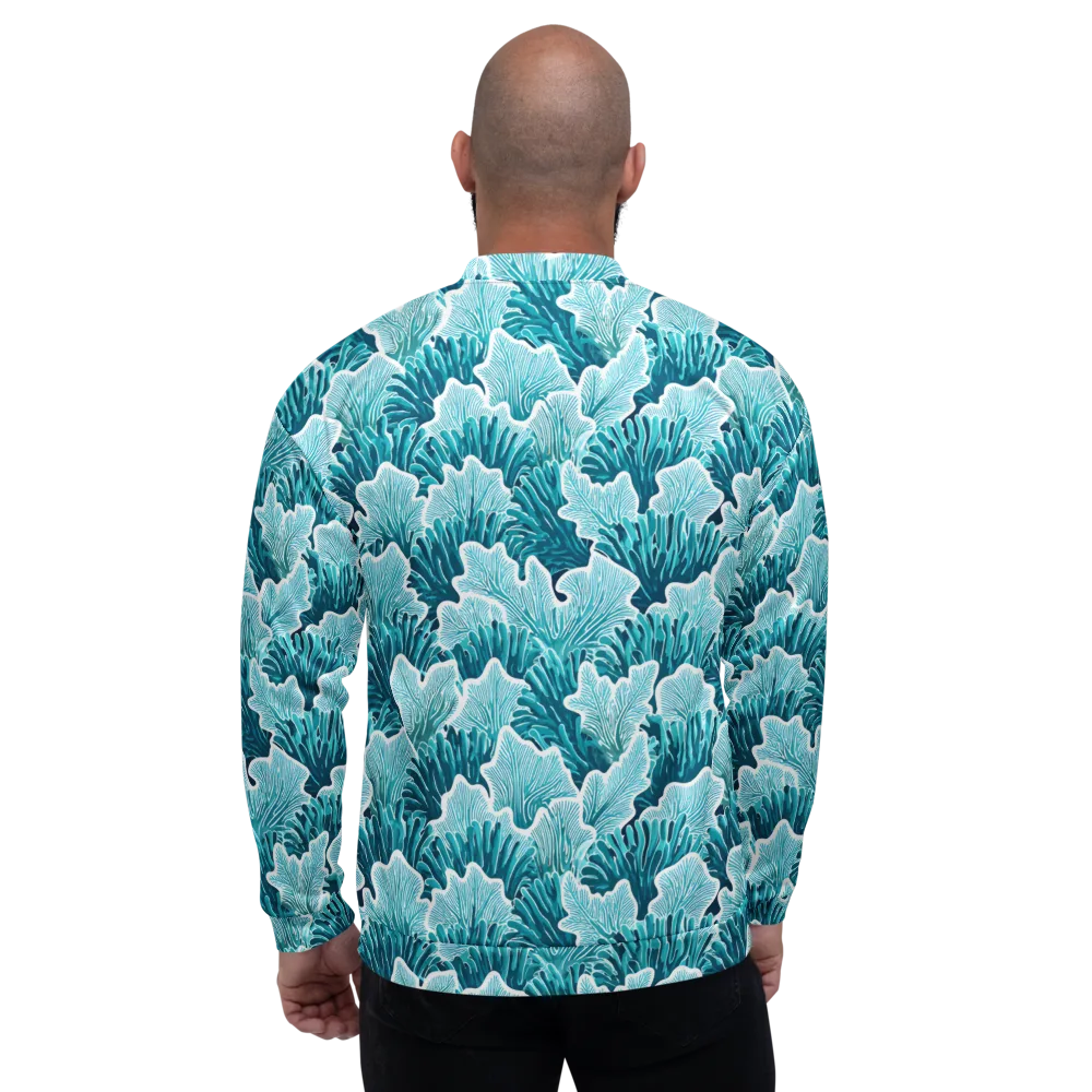 Azure Coral on Bomber Jacket — Back