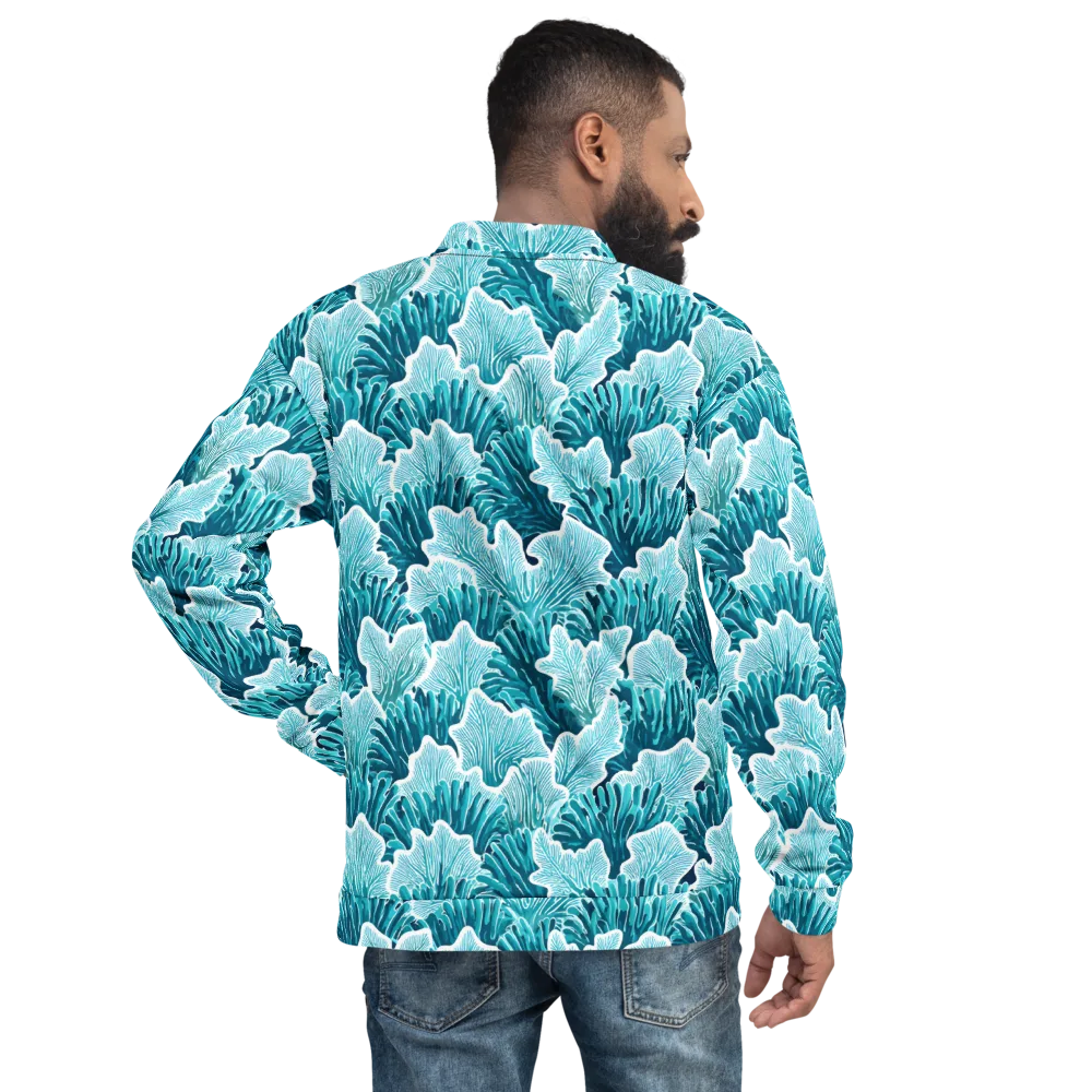 Azure Coral on Bomber Jacket — Back