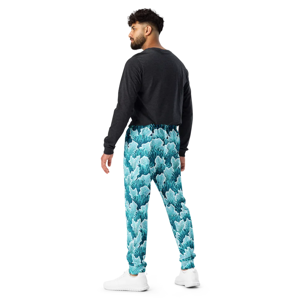 Azure Coral on Men's Joggers — Back