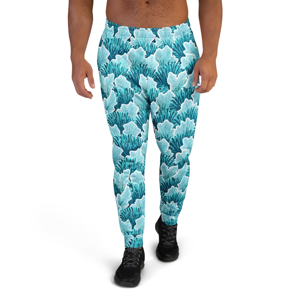 Azure Coral on Men's Joggers — Front