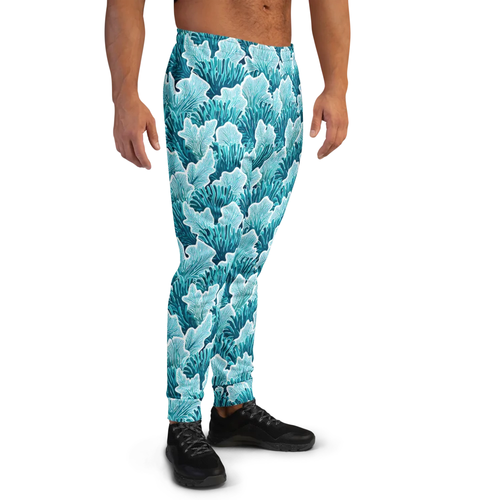 Azure Coral on Men's Joggers — Right