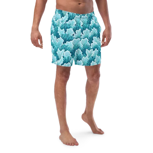 Azure Coral on a Swim Trunks
