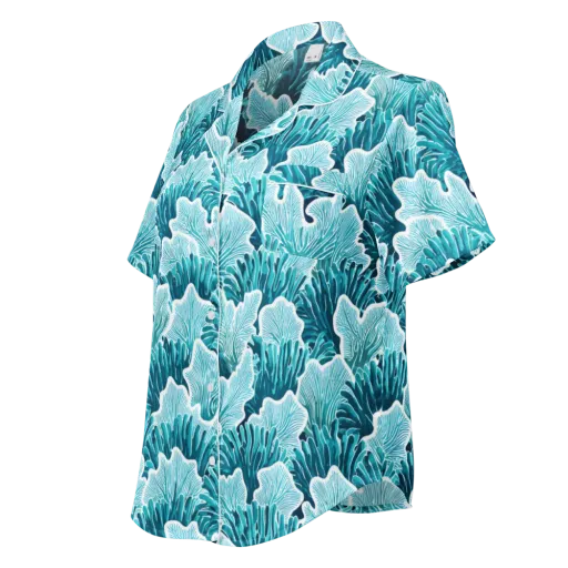Azure Coral on a Women's Short Sleeve Pajama Top