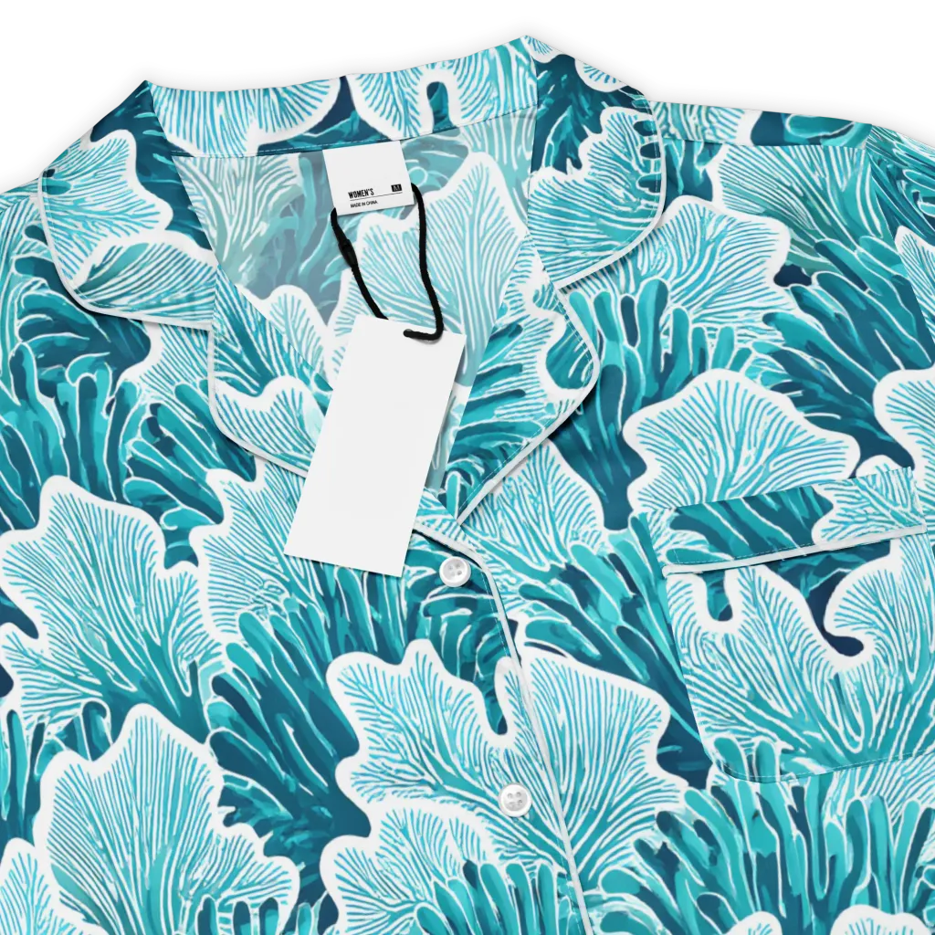 Azure Coral on Women's Short Sleeve Pajama Top — Product details