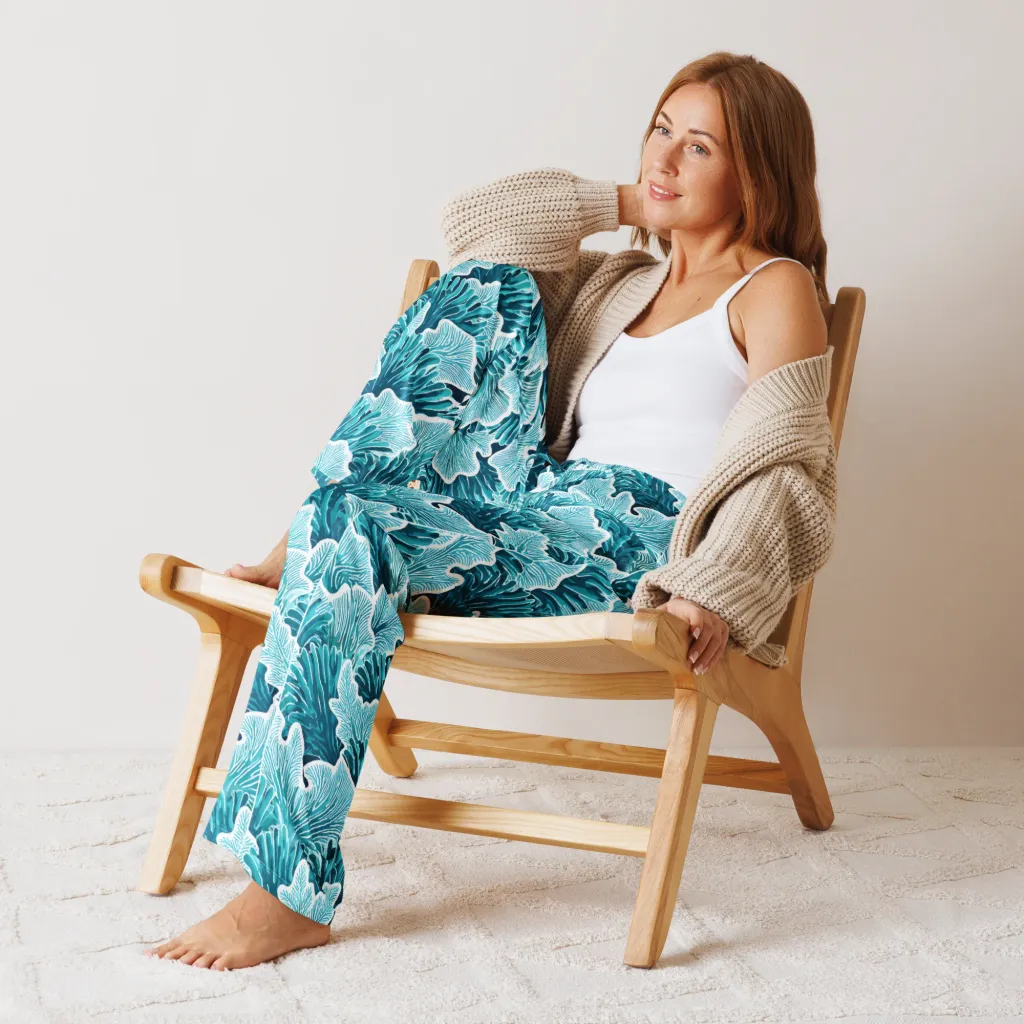 Azure Coral on Women's Pajama Pants — Front