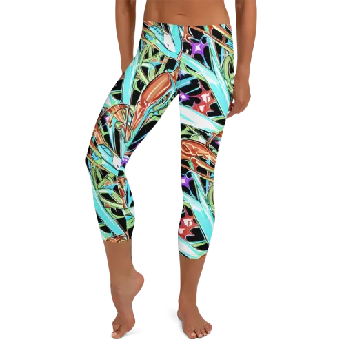 Vivid Overgrowth on a Capri Leggings