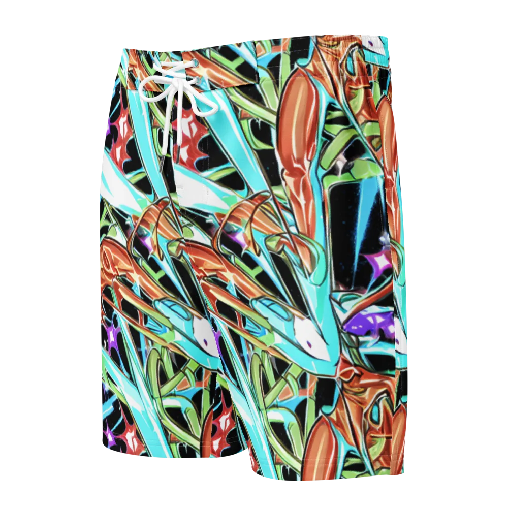 Vivid Overgrowth on Men's Board Shorts — Front