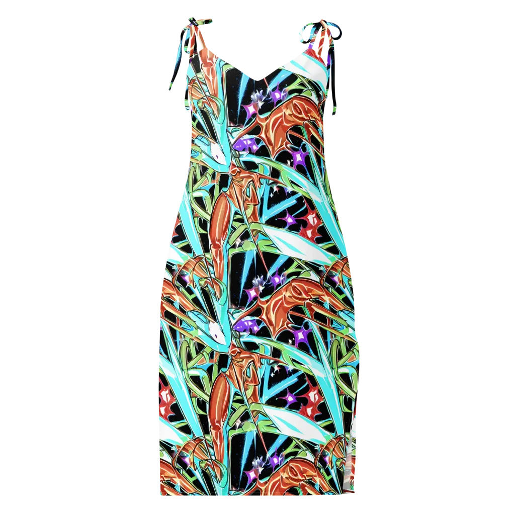 Vivid Overgrowth on Slip Dress — Front