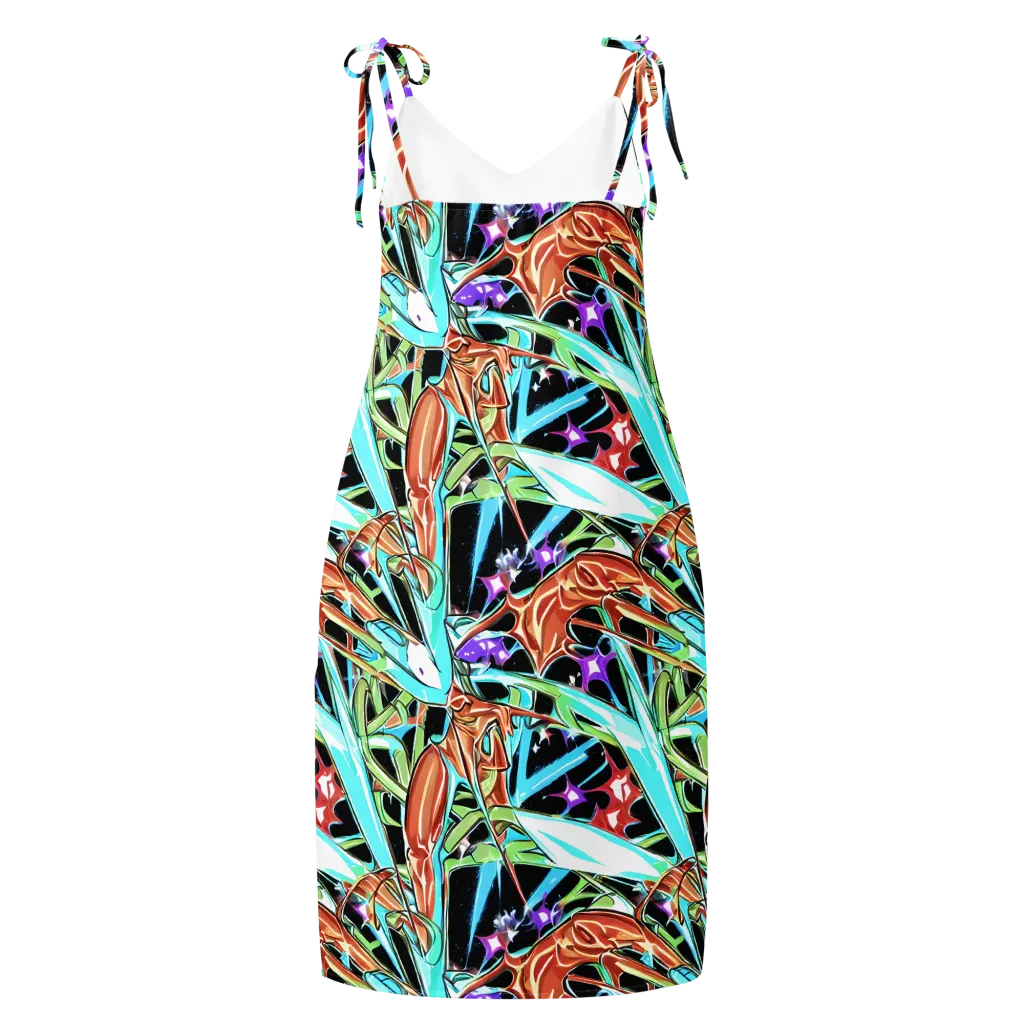 Vivid Overgrowth on Slip Dress — Back