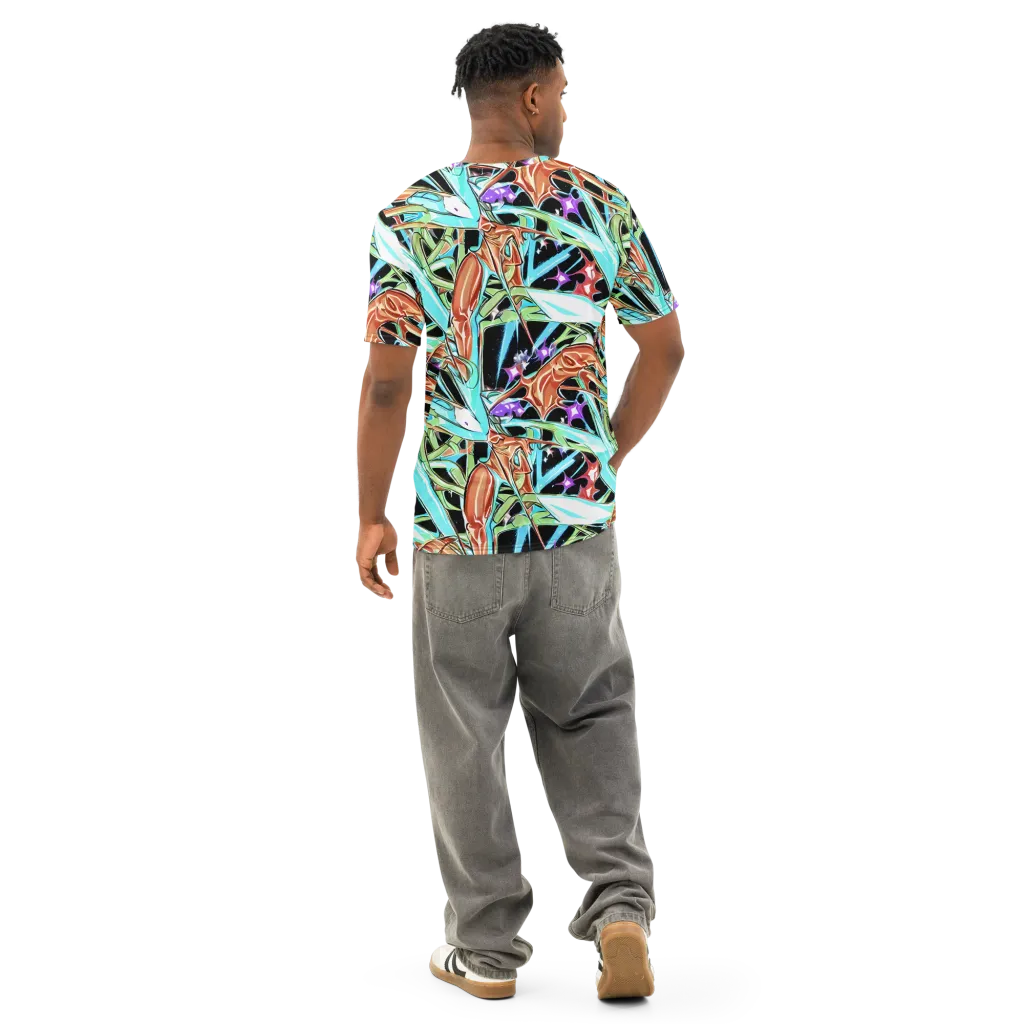 Vivid Overgrowth on Men's Cotton Crew Neck T-Shirt — Back